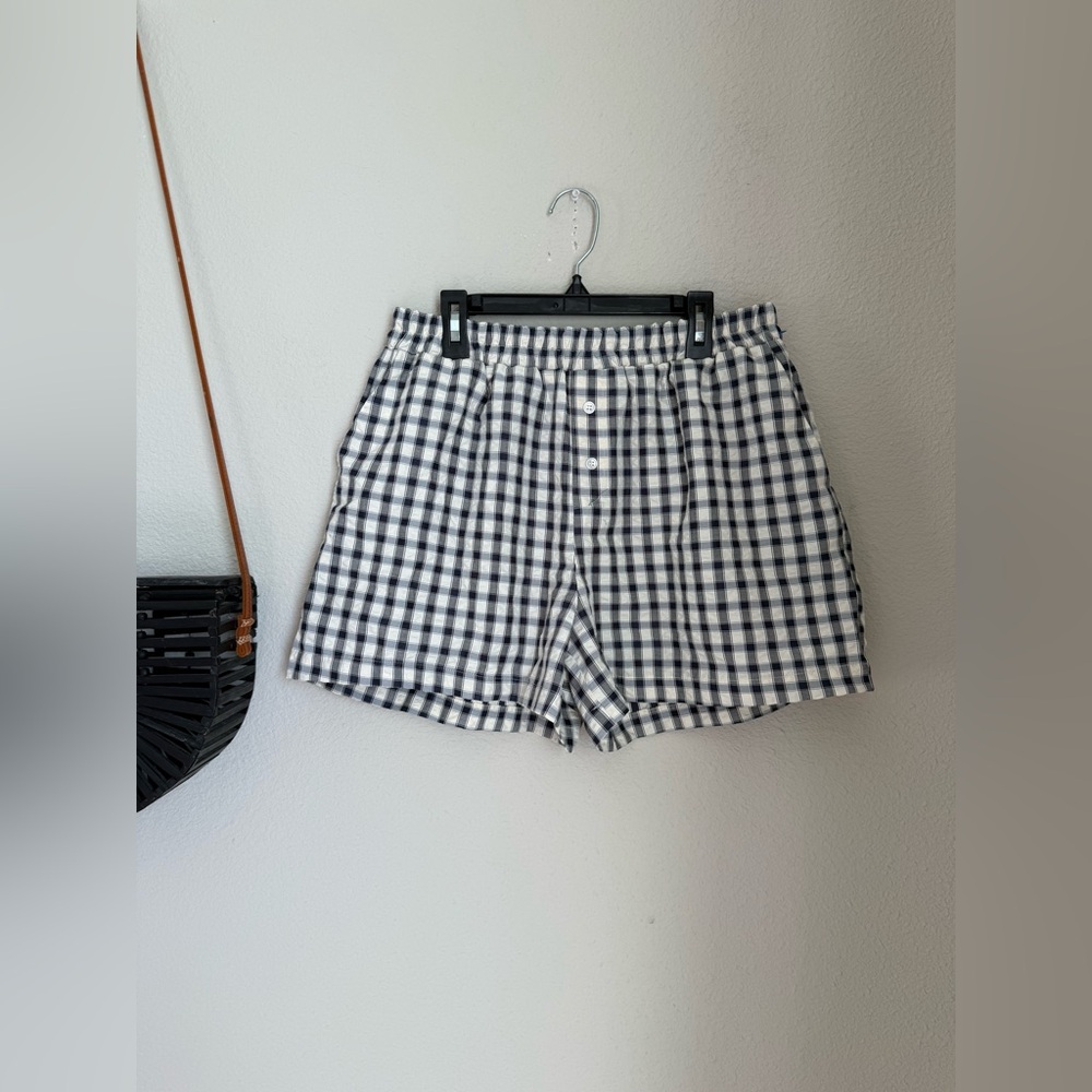 Gilly Hicks Plaid Print Woven Boxer, Size Large